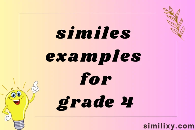 similes examples for grade 4