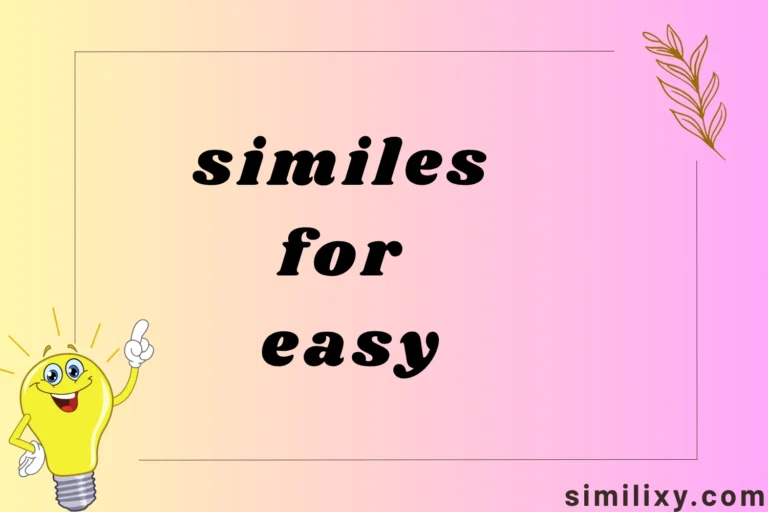 similes for easy