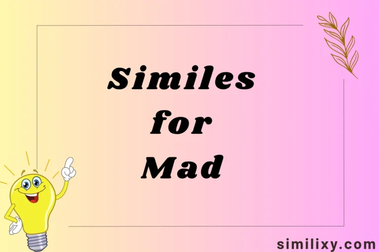 similes for mad