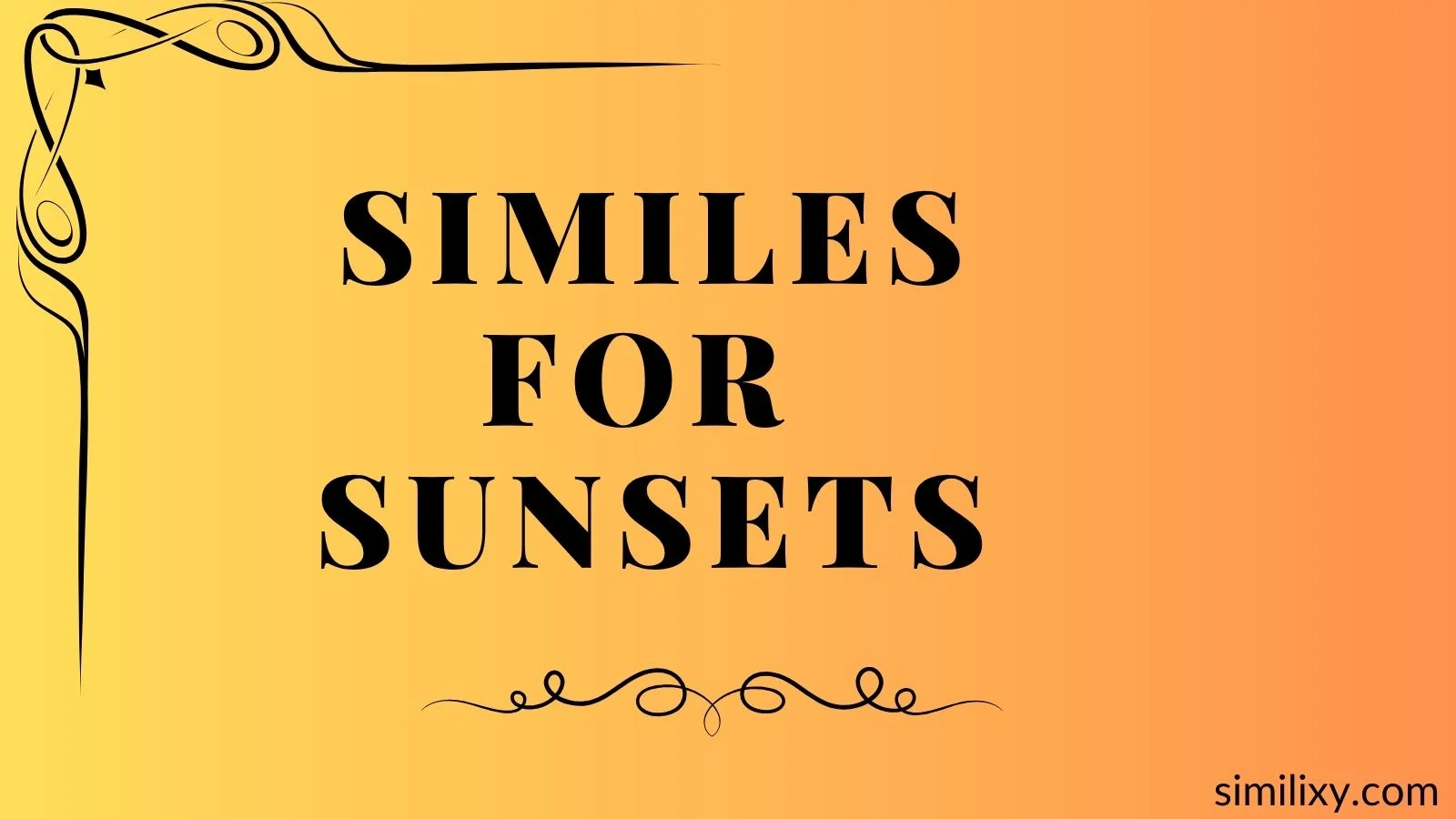 similes for sunsets