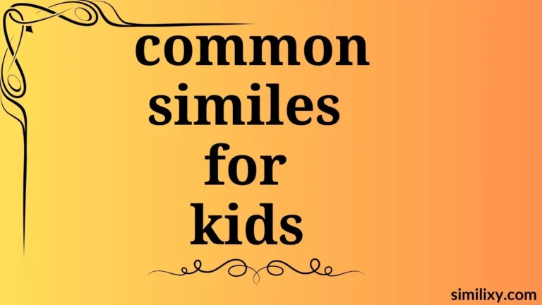 common similes for kids