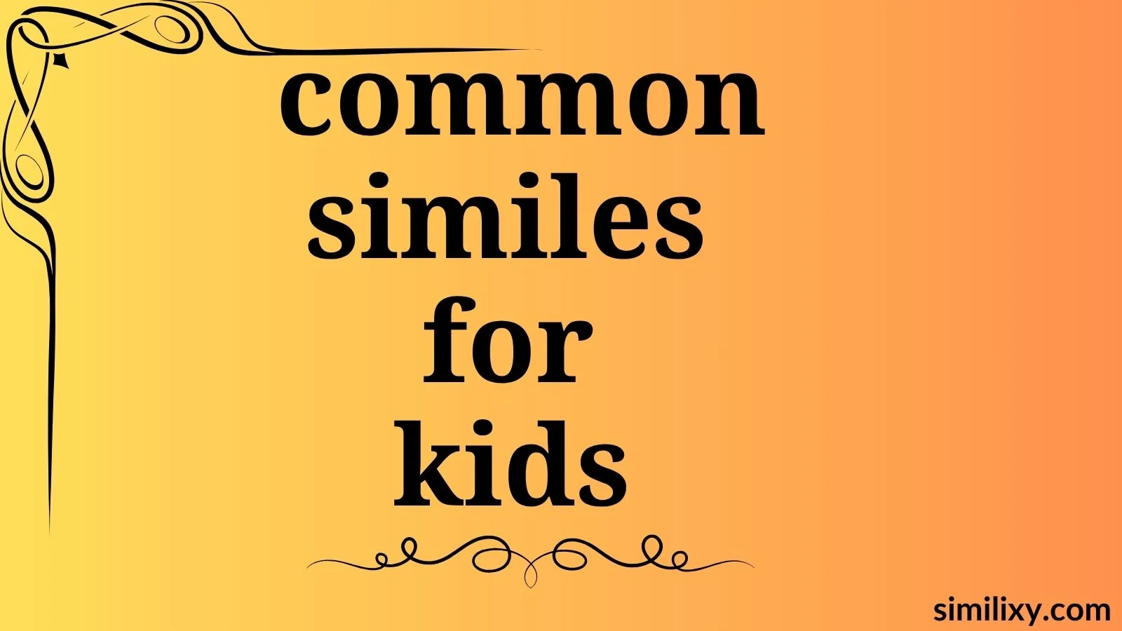 common similes for kids