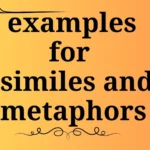 examples for similes and metaphors