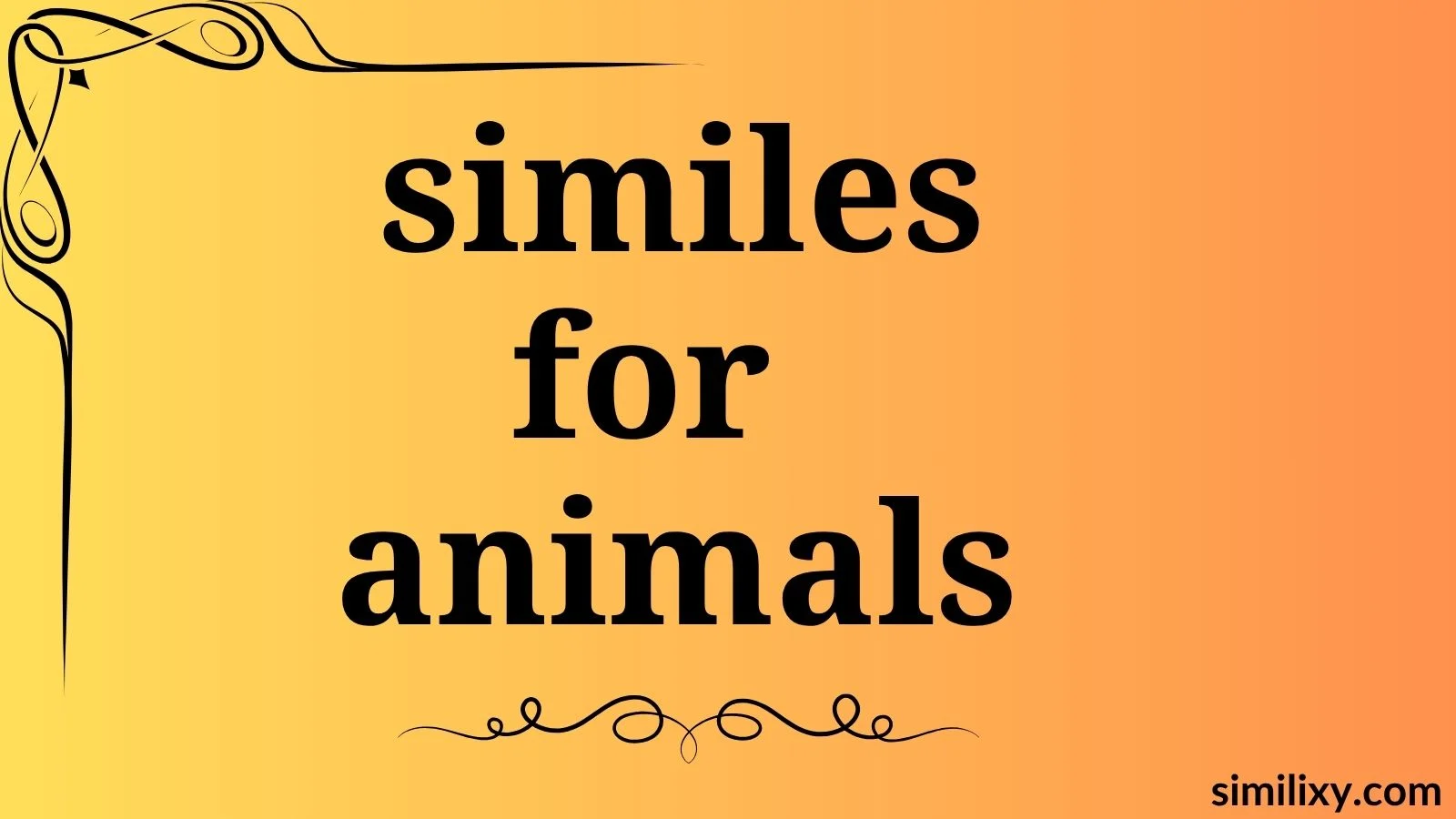similes for animals