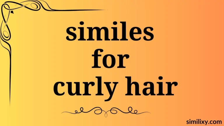 similes for curly hair