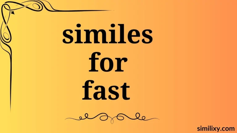 similes for fast