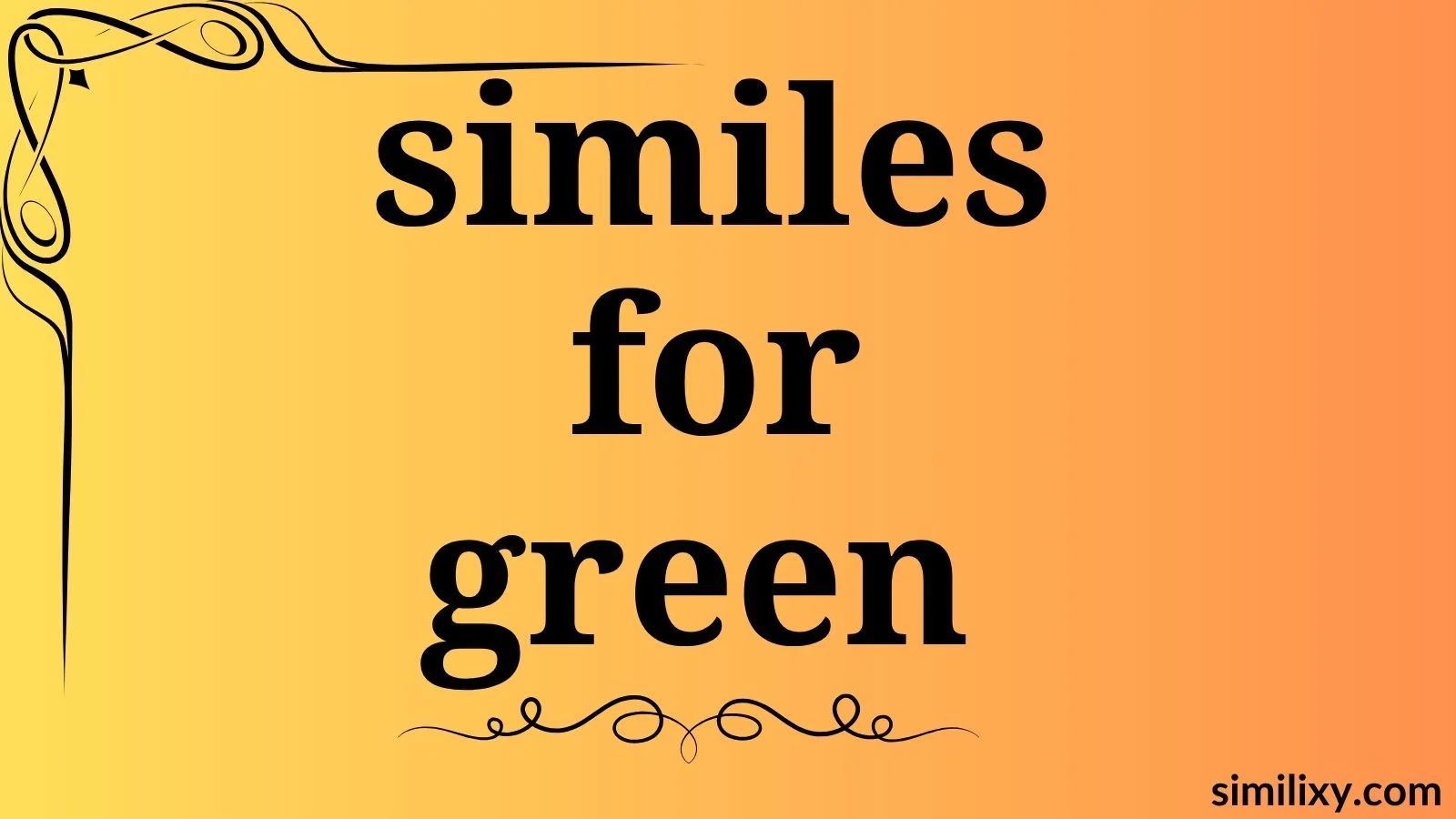 similes for green