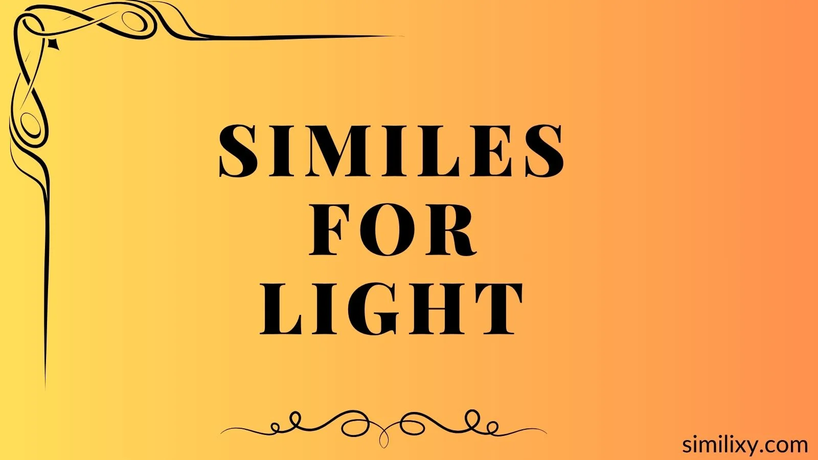 similes for light