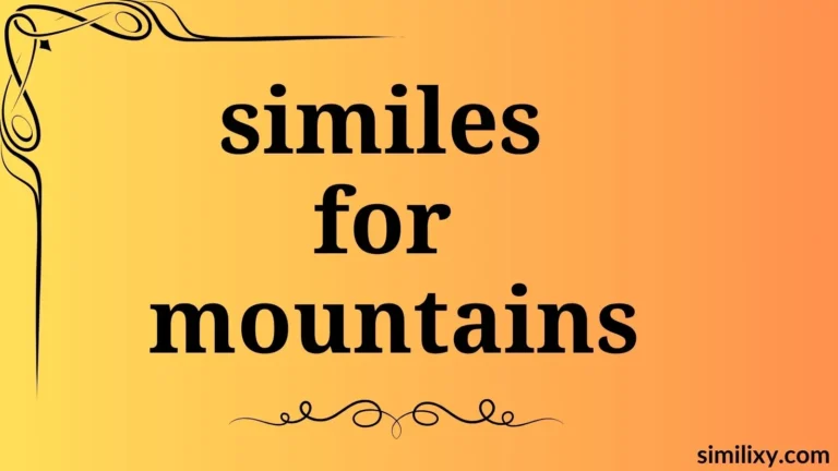 similes for mountains