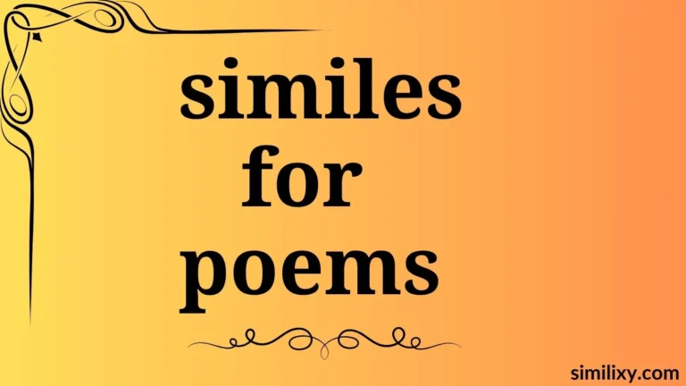 similes for poems