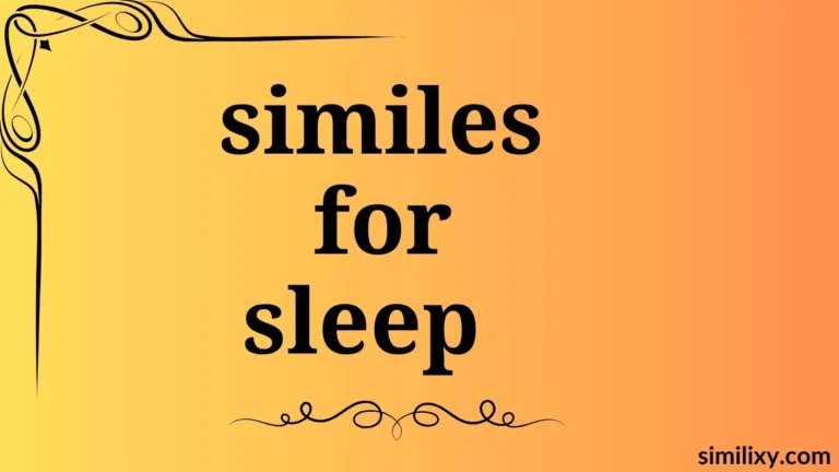 similes for sleep
