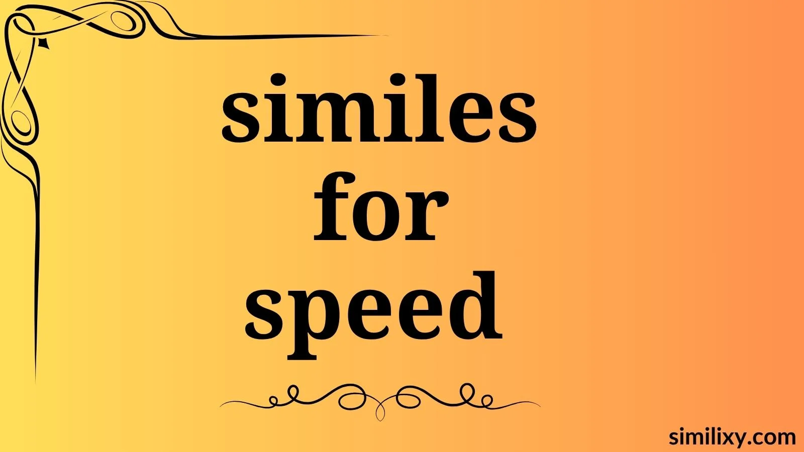 similes for speed