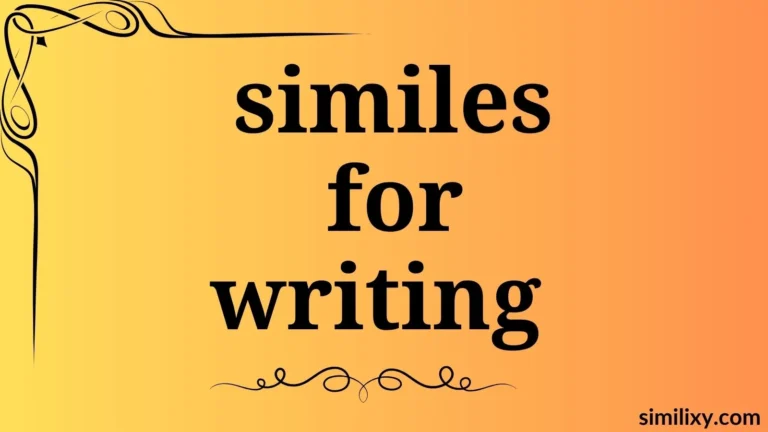 similes for writing