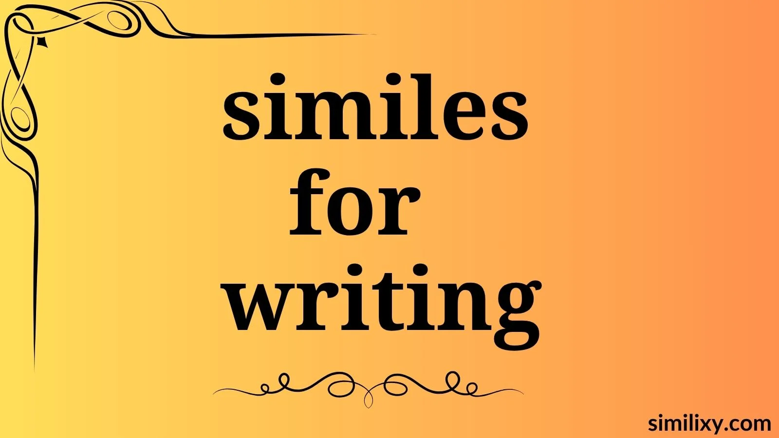 similes for writing