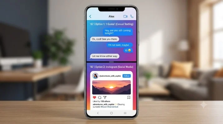 ig meaning in text