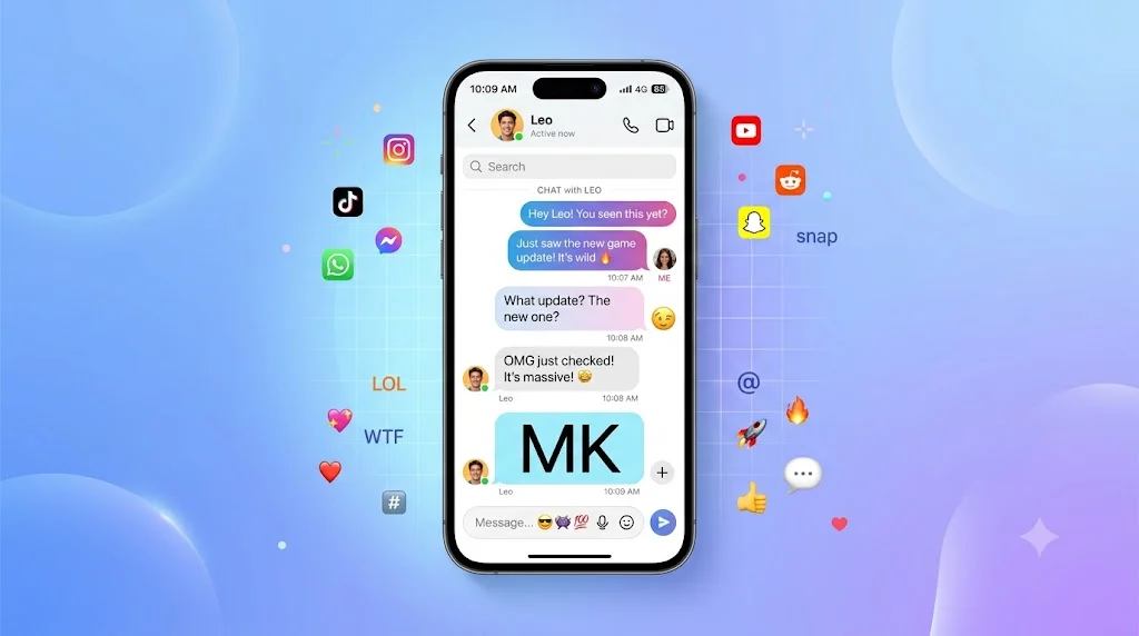 mk meaning in text