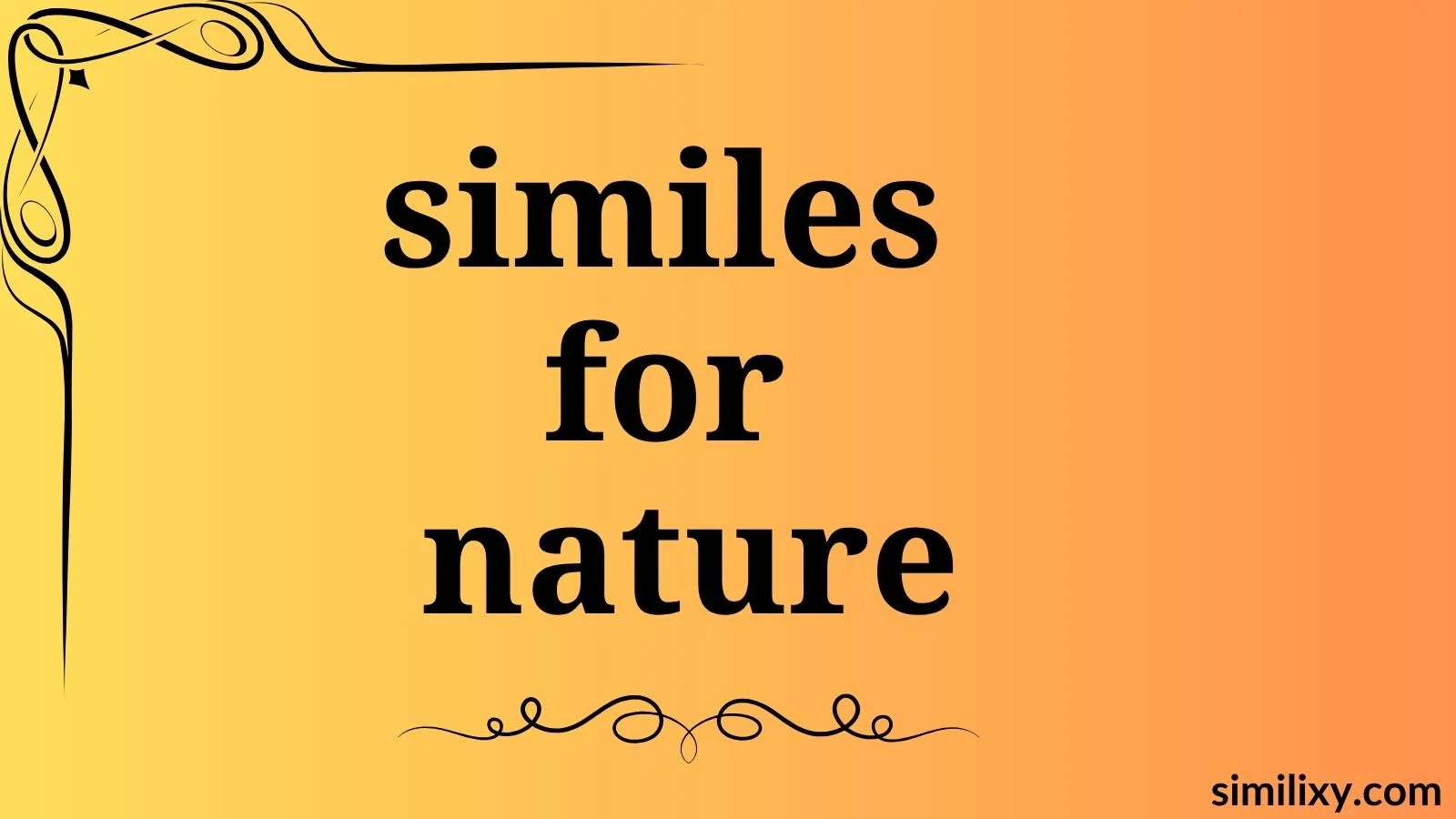 similes for nature