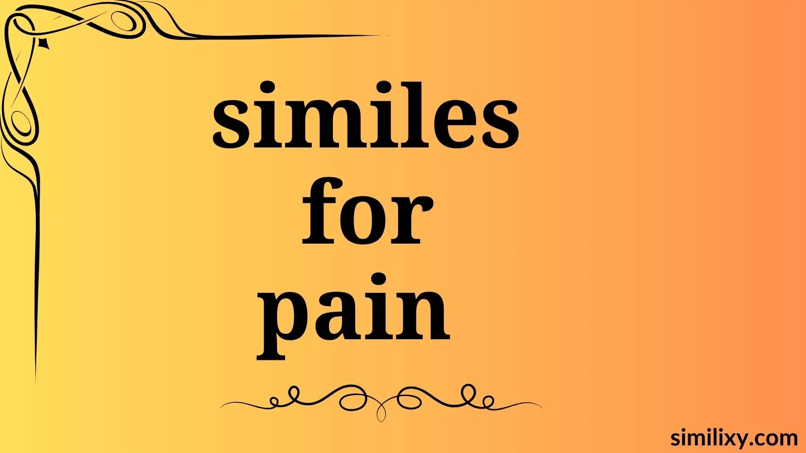 similes for pain