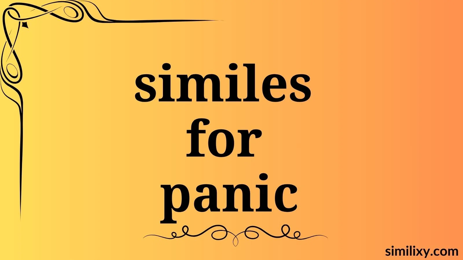similes for panic