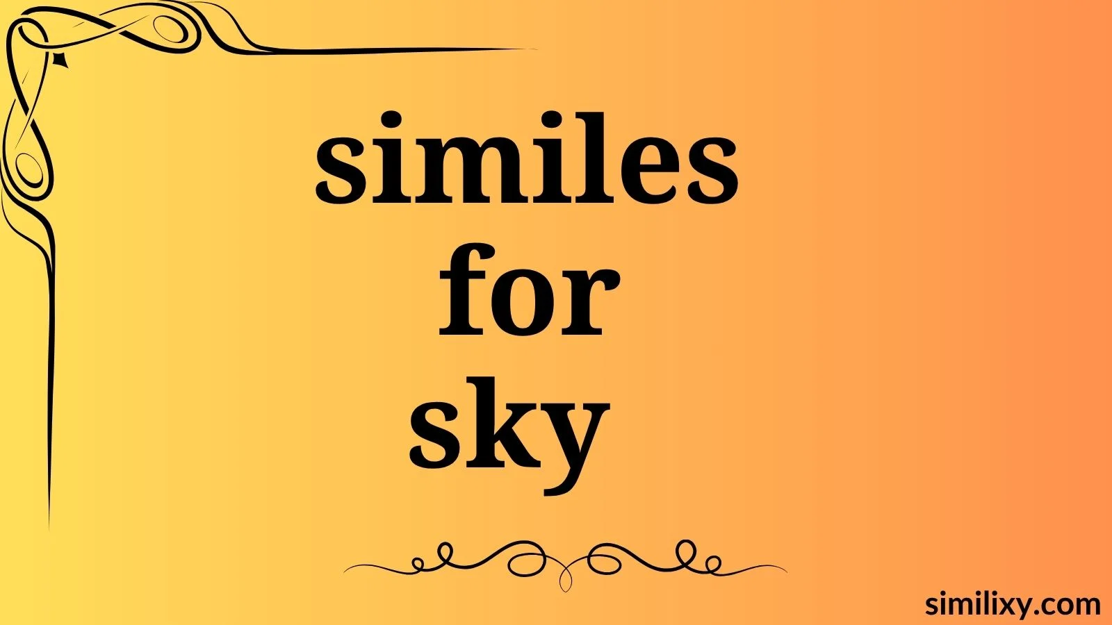 similes for sky