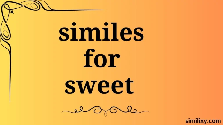 similes for sweet