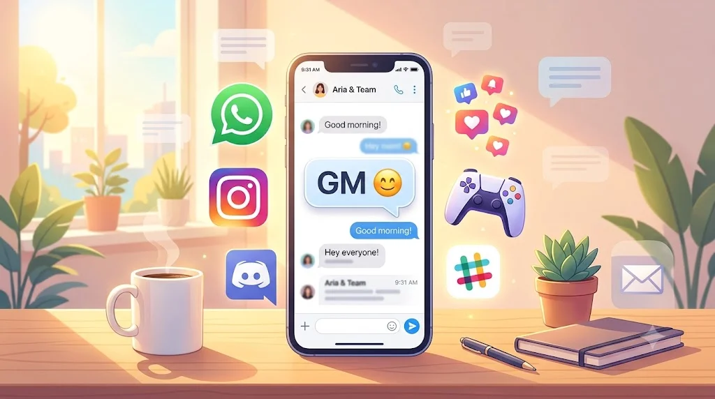 gm meaning in text