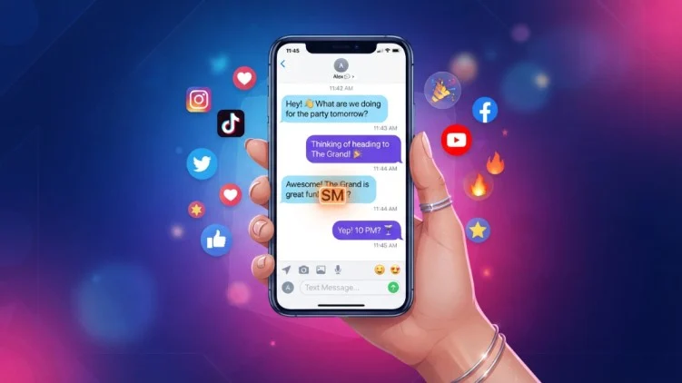 sm meaning in text